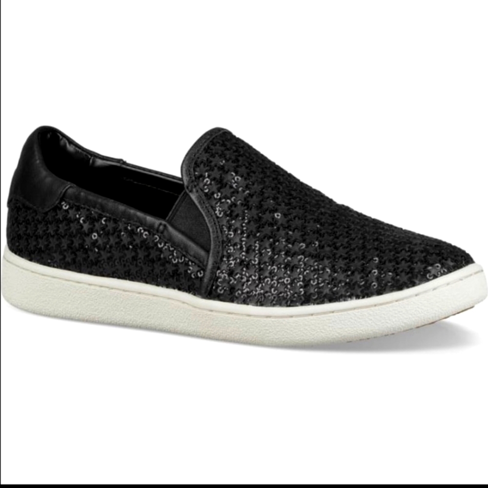 Ugg CAS GLITTER TRAINER black star print size 9